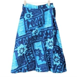 HILO Hawaii Hawaiian Wrap Skirt bright tie dye style Small Medium @x